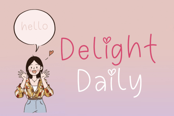 Delight Daily: A Handwritten Font for Authentic Brand Identity