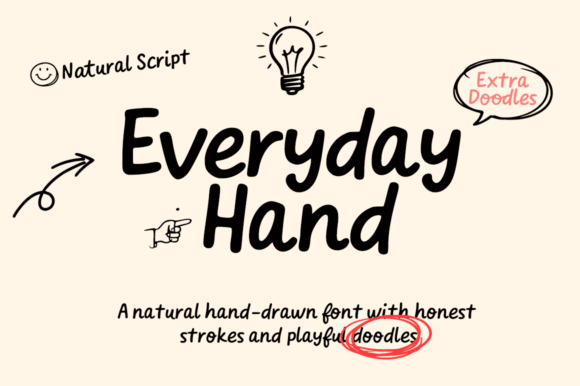 Everyday Hand: The Natural Script Font for Editorial Warmth