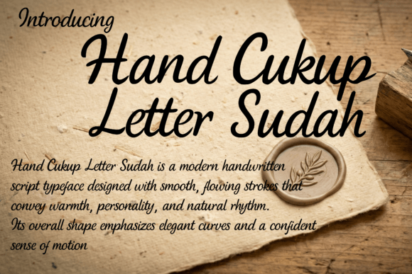 Hand Cukup Letter Sudah: A Warm Script Font for Labels and Handmade Magic