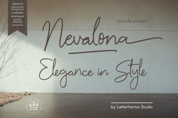 Nevalona: A Modern Handwriting Font for Craft and Product Design