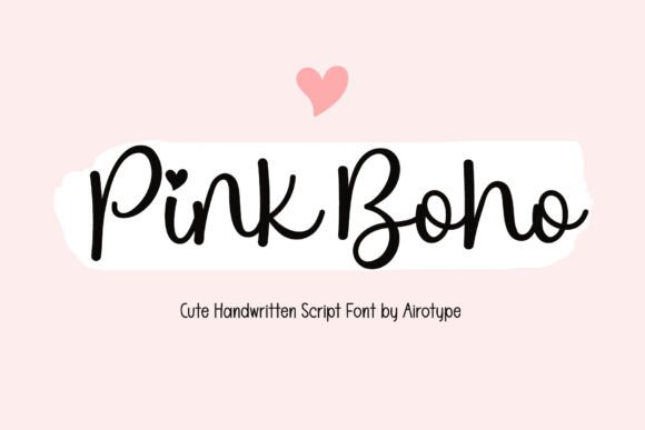 Pink Boho: A Cursive Script Font for Editorial Personality