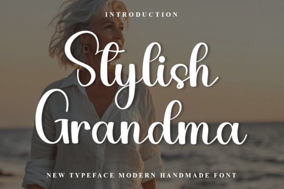 Stylish Grandma Font: A Holiday-Themed Typeface for Brand Design