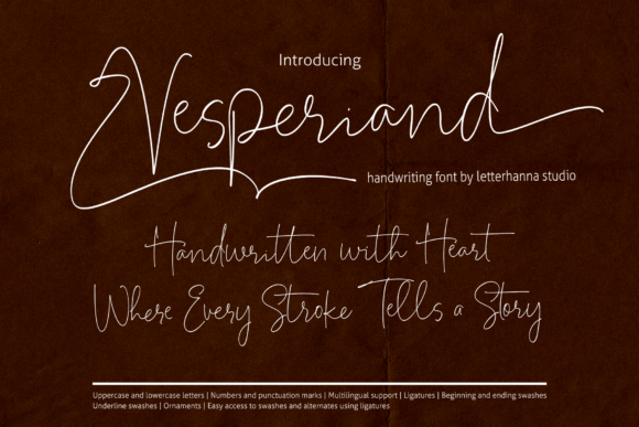 Vesperiand: An Elegant Font for Your Entire Brand