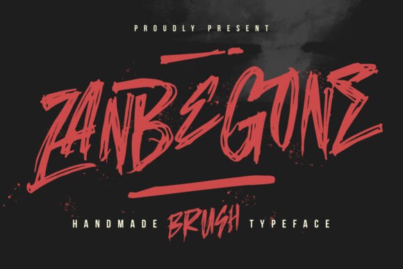Zanbe Gone: A Raw Brush Font for Digital Rebellion